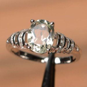 💝 Refine Oval Pure Zircon Romantic Silver Elegant Rings for Women, PD357